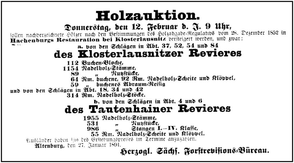 1891-02-03 Kl Holzauktion